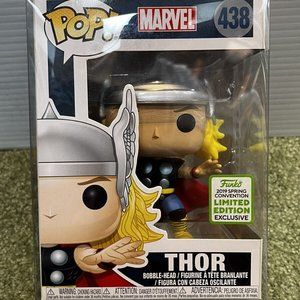 New FUNKO POP #438 Thor 2019 Spring Exclusive Marvel Figure + Free Protector!!